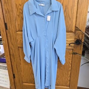 89th & Madison Blue Long Sleeve Dolman Dress